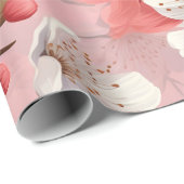 Cherry Blossom Floral Geschenkpapier (Rolleneckpunkt)