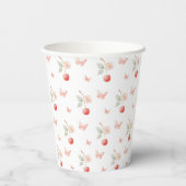 Cherry Blossom Floral Girl Babydusche Pappbecher (Rückseite)