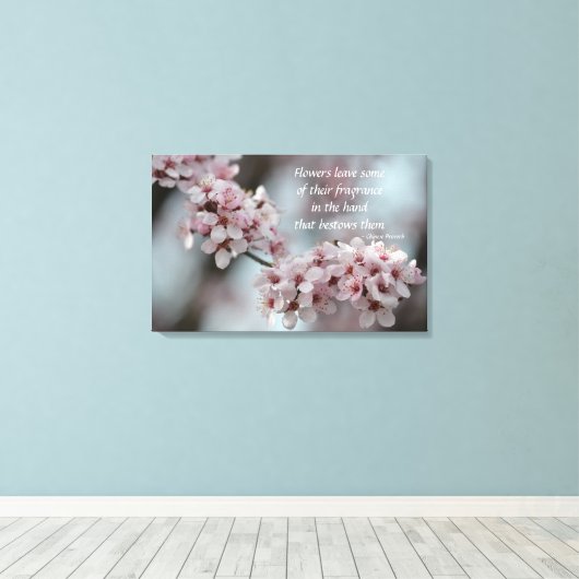 Cherry Blossom Floral Leinwanddruck (Insitu (Holzboden))