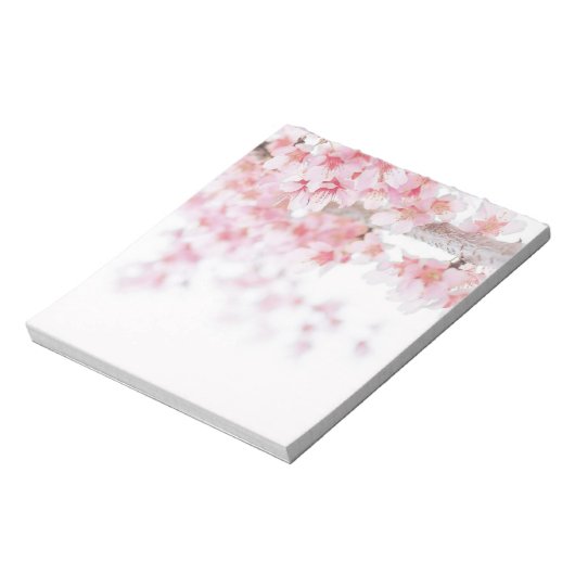 CHERRY BLOSSOM FLORAL NOTEPAD NOTIZBLOCK (Rotiert)