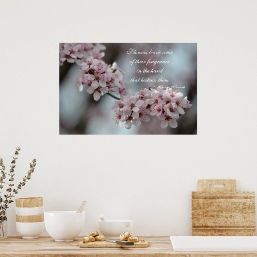 Cherry Blossom Floral Poster (Küche)