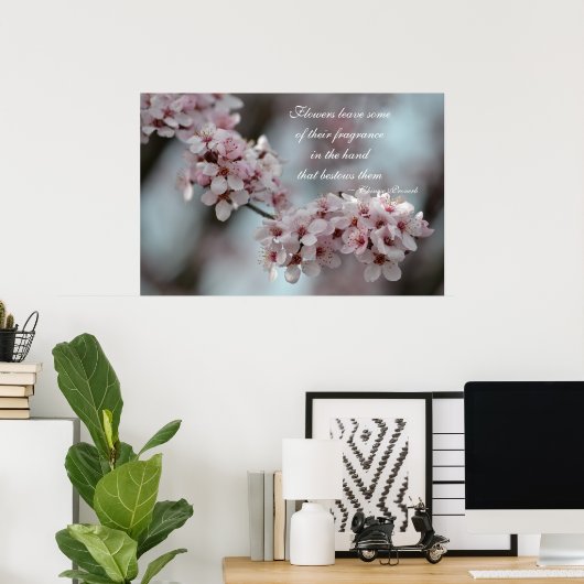 Cherry Blossom Floral Poster (Heimbüro)