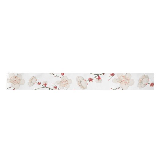 Cherry Blossom Floral Satin Ribbon Satinband (Vorderseite)