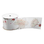 Cherry Blossom Floral Satin Ribbon Satinband (Spule)