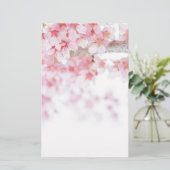 CHERRY BLOSSOM FLORAL STSTIONERY BRIEFPAPIER (Stehend Vorderseite)
