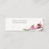 CHERRY BLOSSOM FLORAL STUD EARRING DISPLAY LOGO MINI VISITENKARTE (Vorderseite)