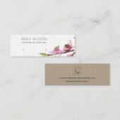 CHERRY BLOSSOM FLORAL STUD EARRING DISPLAY LOGO MINI VISITENKARTE (Vorne/Hinten)