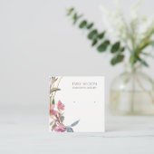 CHERRY BLOSSOM FLORAL STUD EARRING DISPLAY LOGO QUADRATISCHE VISITENKARTE (Stehend Vorderseite)