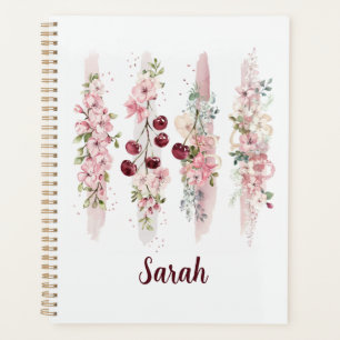 Cherry Blossom Floral Watercolor, Name hinzufügen Planer