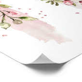 Cherry Blossom Floral Watercolor Poster (Ecke)