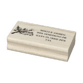 Cherry Blossom Floral Wedding Rücksendeadresse Gummistempel (Stempel)