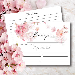 Cherry Blossom Florales Brautparty Rezept Karte