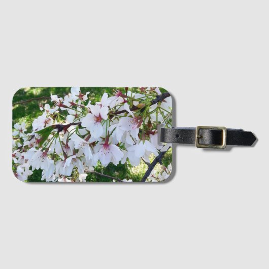 Cherry Blossom Flower Luggage Tag Gepäckanhänger (Vorderseite (Horizontal))