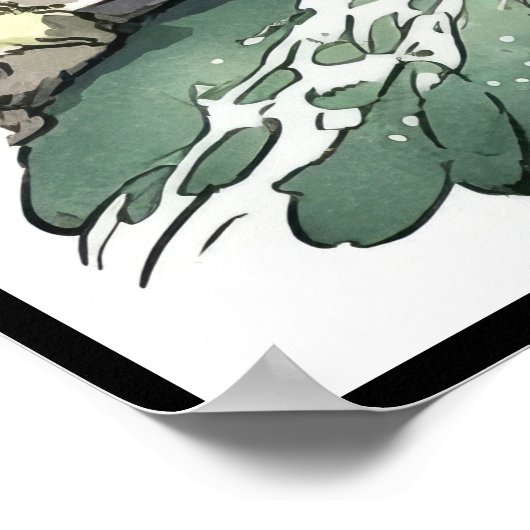 Cherry Blossom Forest in Bloom bei Frühlingsbeginn Poster (Ecke)