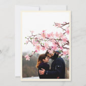 Cherry Blossom FOTO Pink White Wedding Save The Date (Rückseite)