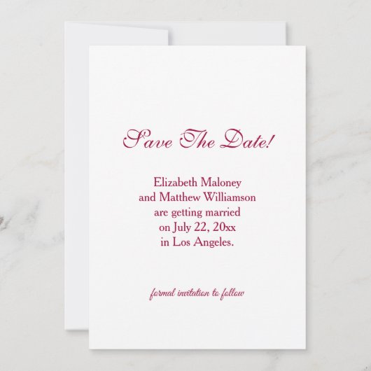 Cherry Blossom Foto Save the Date Einladung (Rückseite)