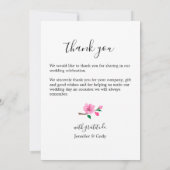 Cherry Blossom Foto Vielen Dank Karte (Rückseite)