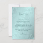 Cherry Blossom Foto Wedding Vielen Dank Einladung (Rückseite)