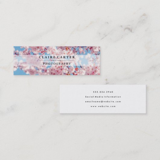 Cherry Blossom | Fotograf Mini Visitenkarte (Vorne/Hinten)
