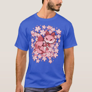 Cherry Blossom Fox - Niedlich Pink Fox T-Shirt