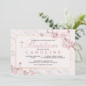 Cherry Blossom Frame Religious Einladung (Stehend Vorderseite)