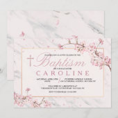 Cherry Blossom Frame Religious Einladung (Vorne/Hinten)