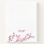 Cherry Blossom | Frau Future | Hochzeitsplaner Notizblock (Rückseite)