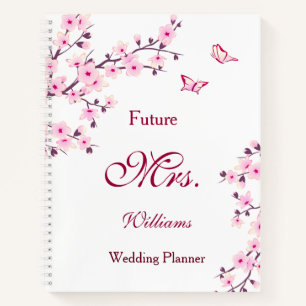 Cherry Blossom Frau Future Hochzeitsplaner Notizblock