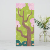 Cherry Blossom - Funky Cute Style Einladung (Stehend Vorderseite)