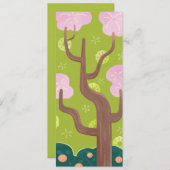 Cherry Blossom - Funky Cute Style Einladung (Vorne/Hinten)