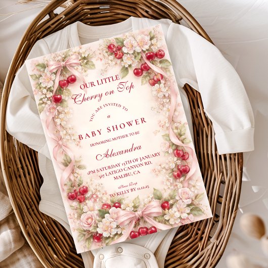 Cherry Blossom Garden Baby Shower Einladung