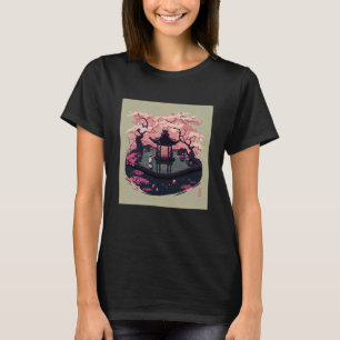 Cherry Blossom Gartenschrumpf Japanischer Paintin T-Shirt
