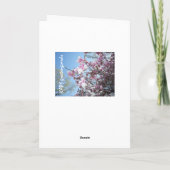 Cherry Blossom Geburtstag Karte (Rückseite)