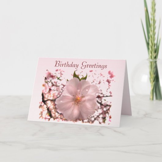 Cherry Blossom Geburtstag Karte (Vorderseite)