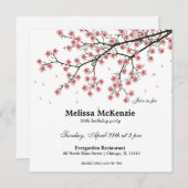 Cherry Blossom Geburtstagsparty Einladung (Vorne/Hinten)