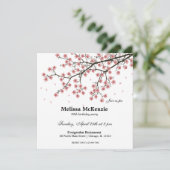 Cherry Blossom Geburtstagsparty Einladung (Stehend Vorderseite)