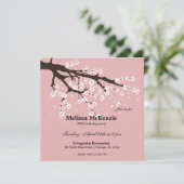 Cherry Blossom Geburtstagsparty Einladung (Stehend Vorderseite)