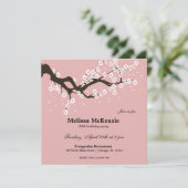 Cherry Blossom Geburtstagsparty Einladung (Stehend Vorderseite)