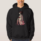 Cherry blossom geisha japanese woman flowers hoodie (Vorderseite)