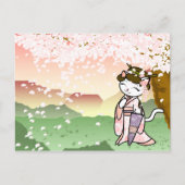 Cherry Blossom Geisha Kitty Postkarte (Vorderseite)