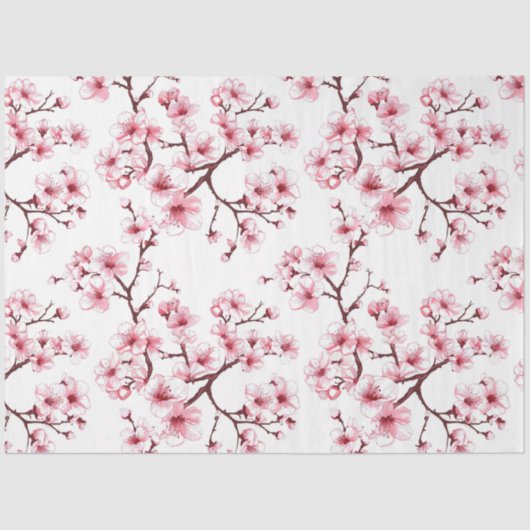 Cherry Blossom Gemustert Decoupage Seidenpapier (Vorderseite)