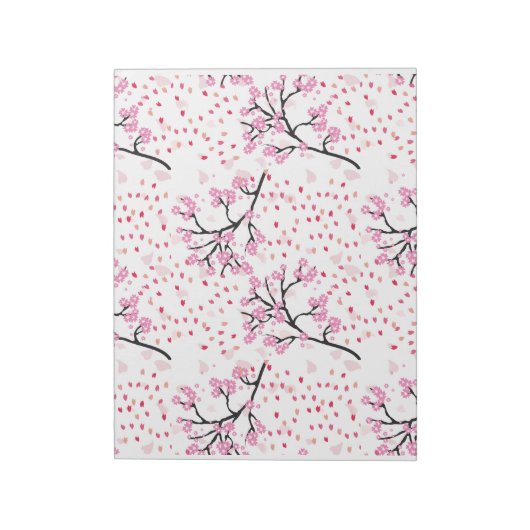 Cherry Blossom Gemustert Notepad Notizblock (Rotiert)