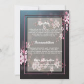 Cherry Blossom Geometric Floral Einladung (Vorderseite)