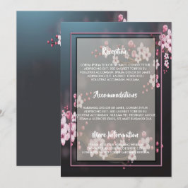 Cherry Blossom Geometric Floral Einladung
