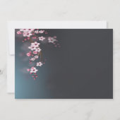 Cherry Blossom Geometric Floral UAWG Einladung (Rückseite)