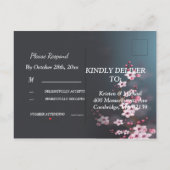 Cherry Blossom Geometric Floral UAWG Einladungspostkarte (Rückseite)