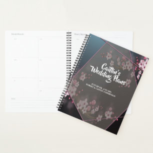 Cherry Blossom Geometric Floral Wedding Planer
