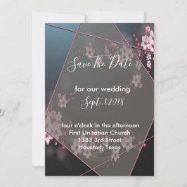 Cherry Blossom Geometrische Blume Einladung