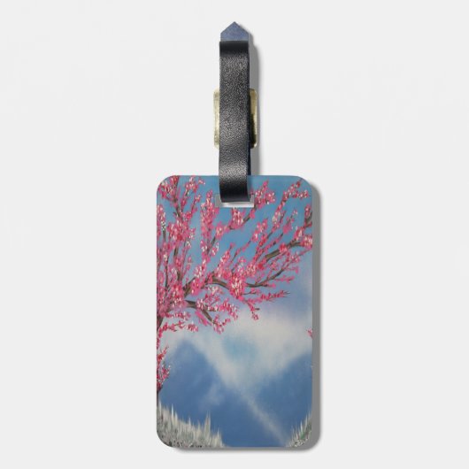 Cherry Blossom Gepäckanhänger (Rückseite vertikal)