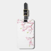 Cherry Blossom Gepäckstück mit Ledergurt Gepäckanhänger (Vorderseite vertikal)